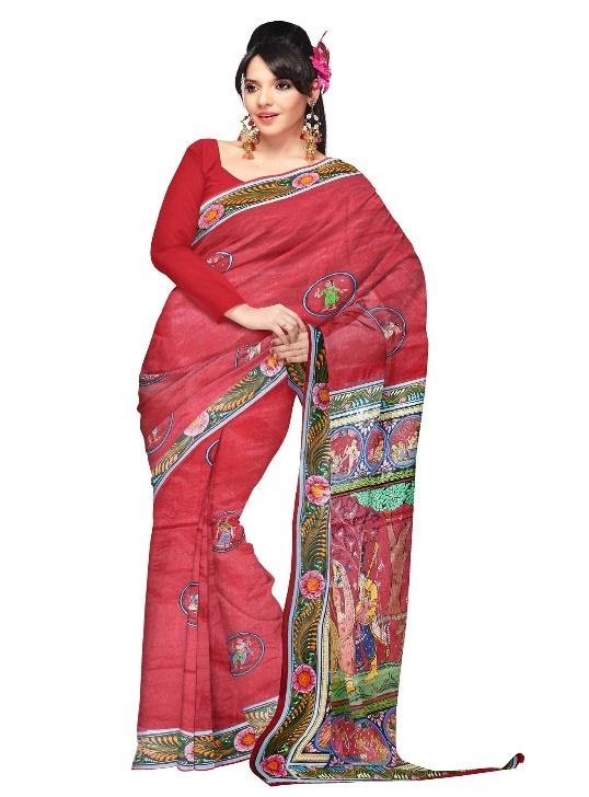 silk and cotton saree