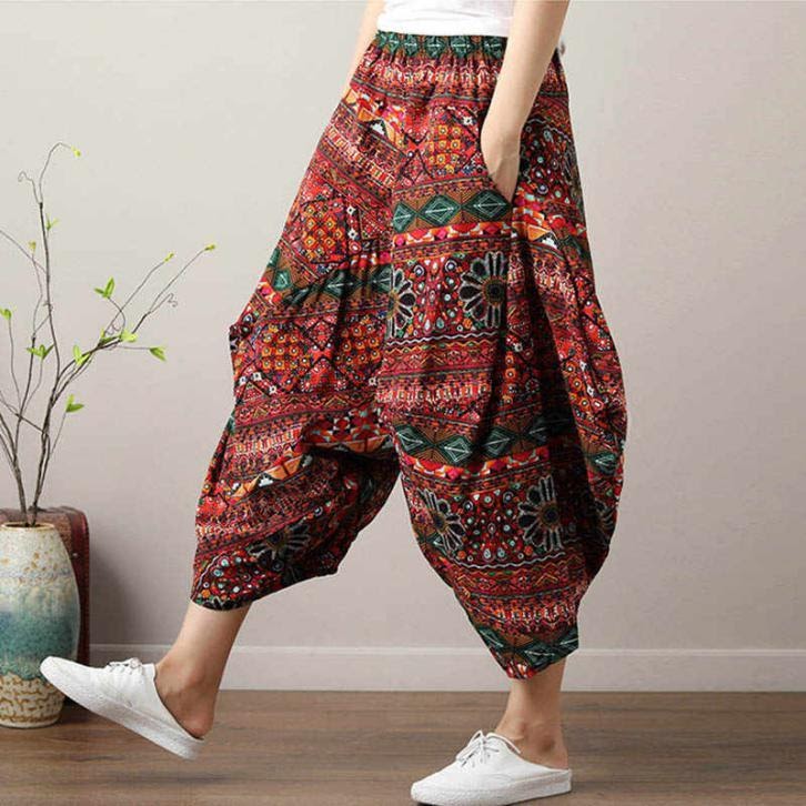 Source New pants design for girl Rayon Ladies Aladdin Trouser with Peacock  Printed on m.alibaba.com