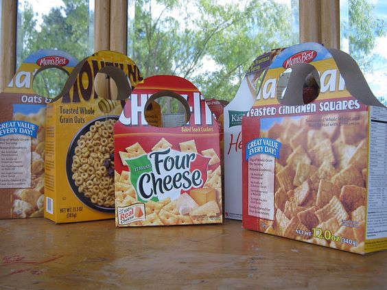 Printed cereal boxes